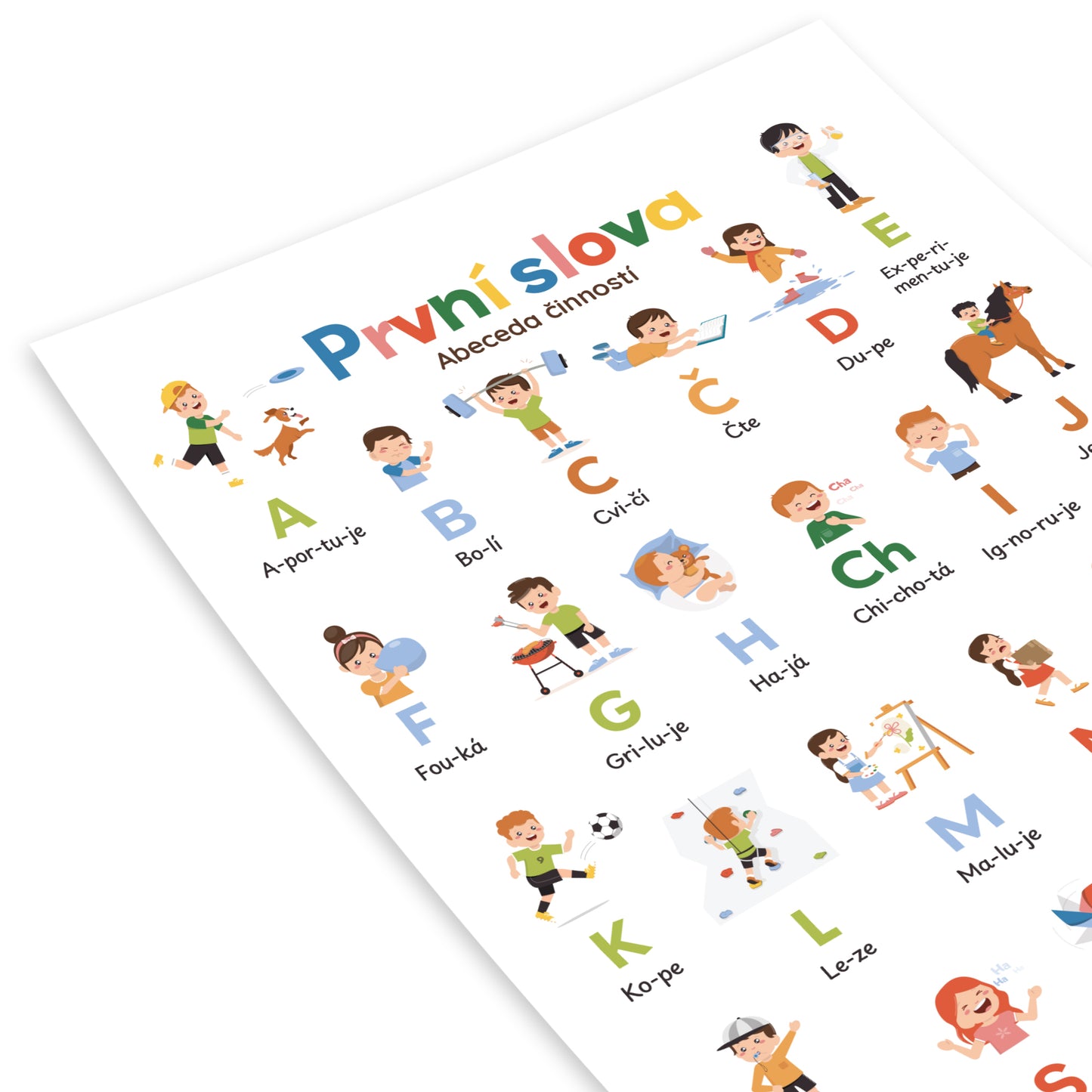 Plakát První slova – Abeceda činností