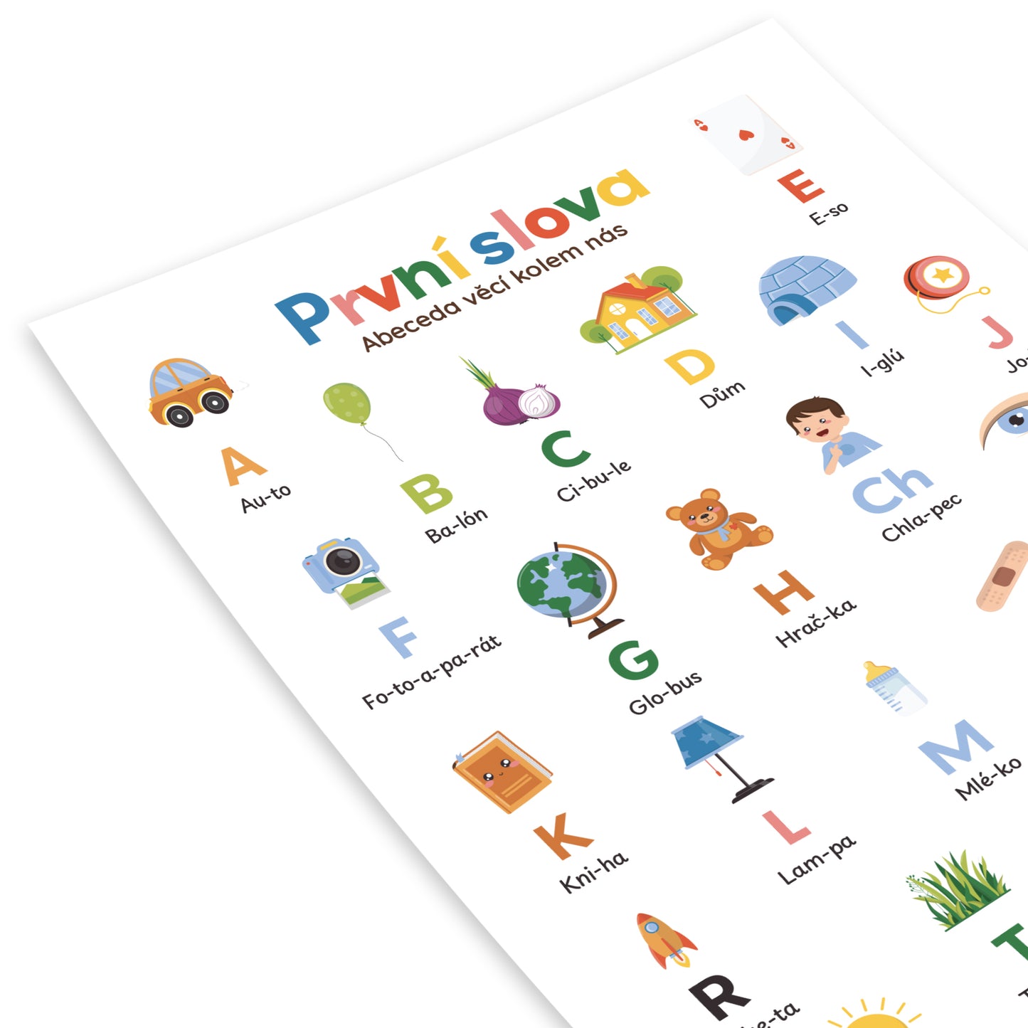 Plakát První slova – Abeceda věcí kolem nás