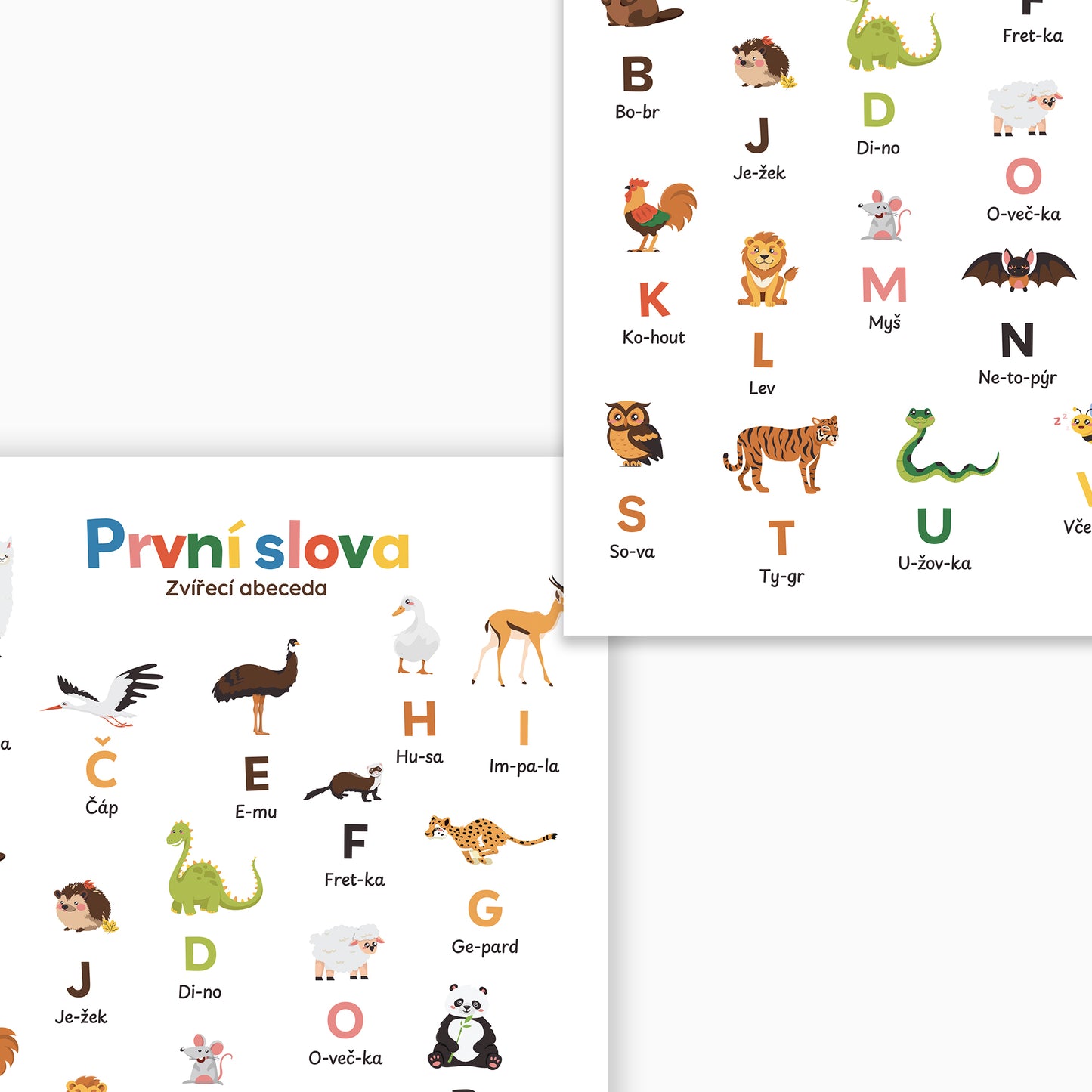 Plakát První slova – Zvířecí abeceda